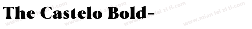 The Castelo Bold字体转换